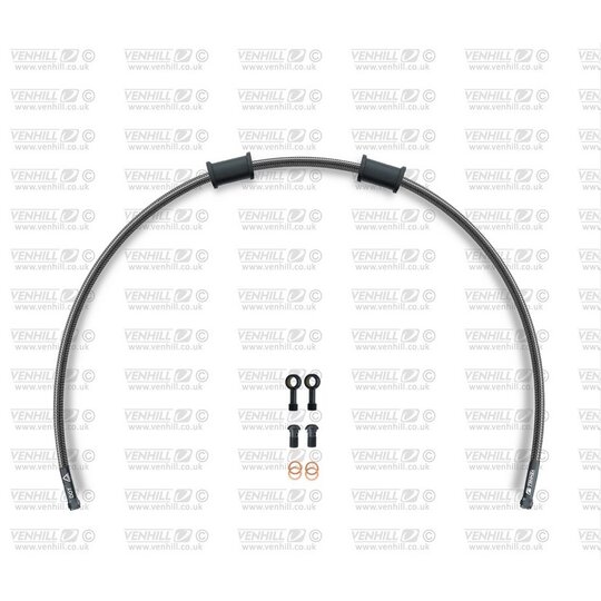 Hadica zadnej brzdy Venhill POWERHOSEPLUS HON-6023RB-CB (1 hadica v sade) karbónové hadice, čierne koncovky