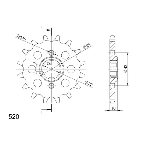 Reťazové koliečko SUPERSPROX CST-306:13 13T, 520