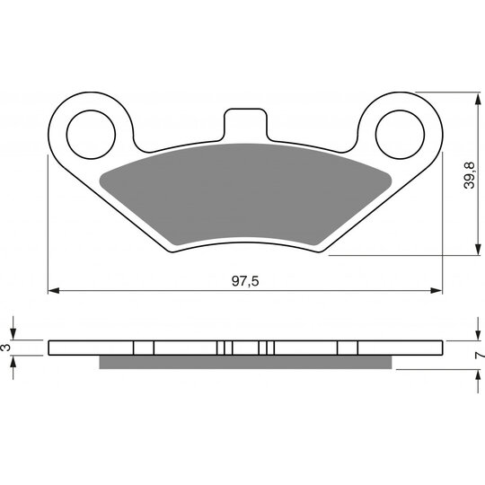 Brzdové obloženie GOLDFREN 284 S33 OFF-ROAD Zadná