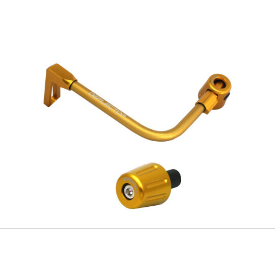 Lever guard ACCOSSATO with gold hose and joint left, aluminium