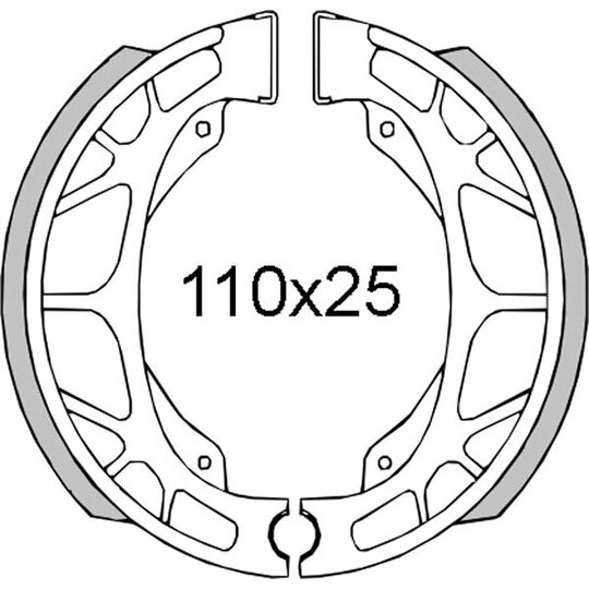 Brzdové čeľuste RMS 225120091 zadná