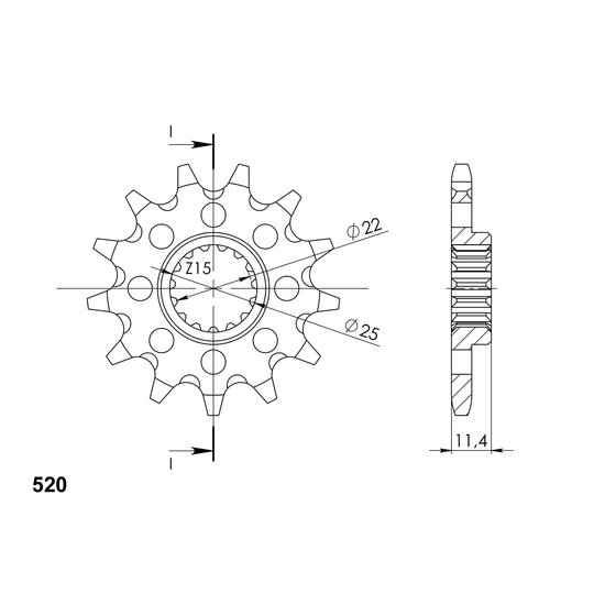 Reťazové koliečko SUPERSPROX CST-1902:13 13T, 520