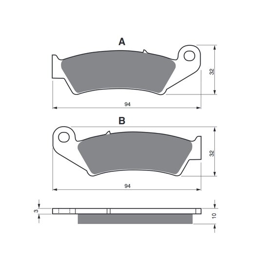 Brzdové obloženie GOLDFREN 052 AD