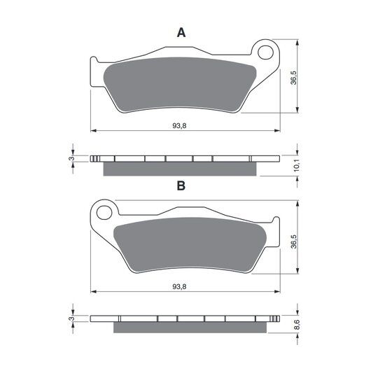 Brzdové obloženie GOLDFREN 292 S33 STREET Zadná