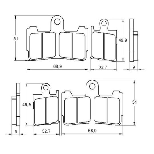 Brzdové obloženie ACCOSSATO AGPA193 EV1