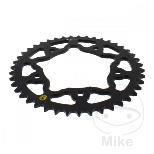 Reťazová rozeta JMT hliníkový čierny 43T, pre reťaz 520