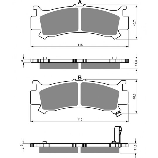 Brzdové obloženie GOLDFREN 383 S3