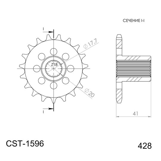 Reťazové koliečko SUPERSPROX CST-1596:19