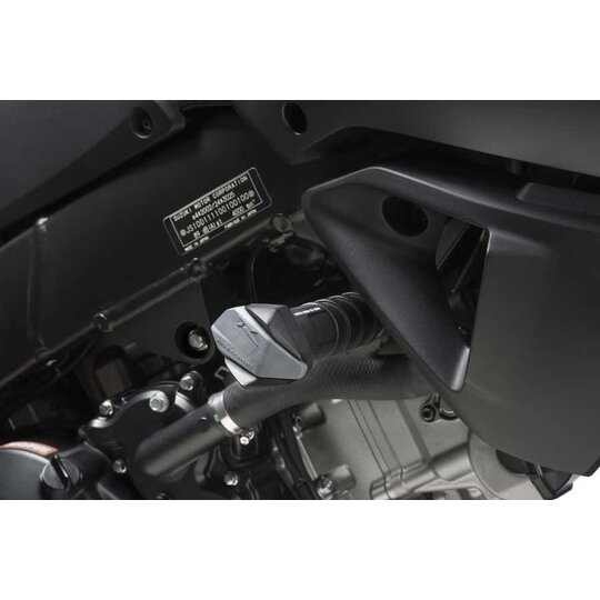 Posuvníky rámu PUIG R12 6569N čierny s šedou gumou