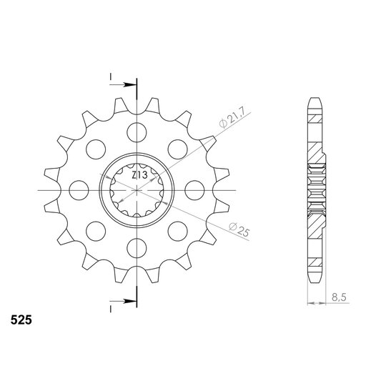 Reťazové koliečko SUPERSPROX CST-1537:17 17T, 525