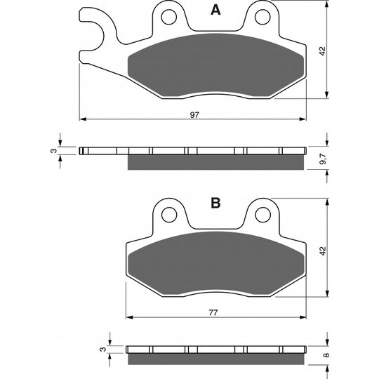 Brzdové obloženie GOLDFREN 247 S33 STREET Zadná