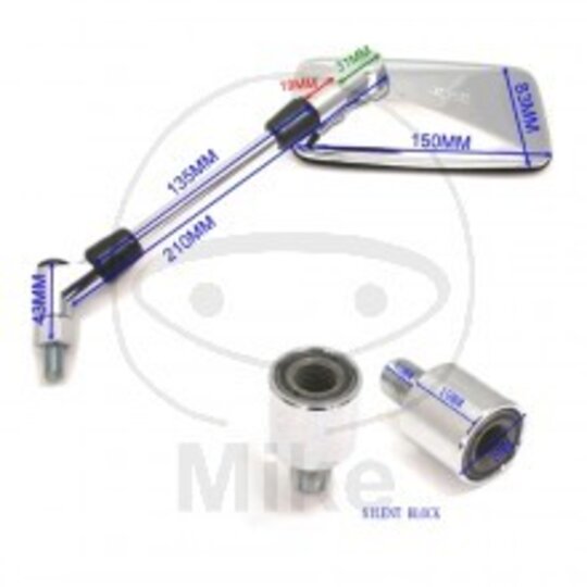 Zpätné zrkadlo JMT ZR 1709 chróm pravý