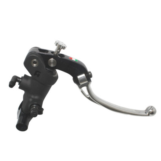 Radial brake master cylinder ACCOSSATO 19 x 20 with folding lever,silver
