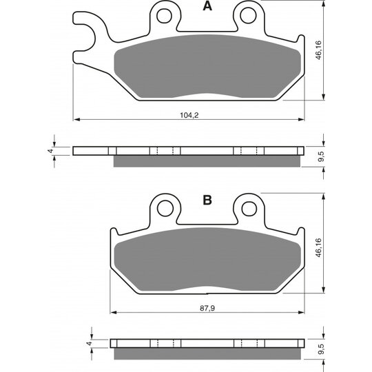 Brzdové obloženie GOLDFREN 033 S3