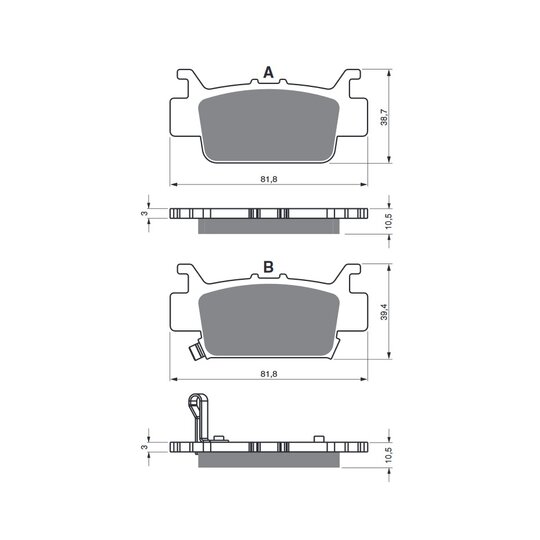 Brzdové obloženie GOLDFREN 385 AD