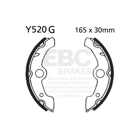 Brzdové čeľuste -sada EBC Y520G drážkovaný