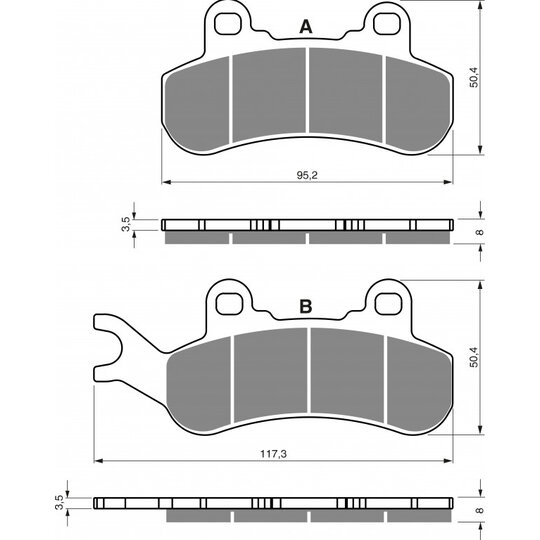 Brzdové obloženie GOLDFREN 376 S33 STREET Zadná