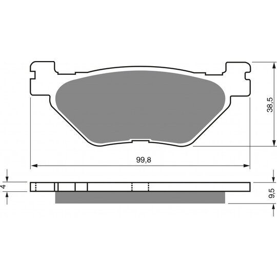 Brzdové obloženie GOLDFREN 165 S3