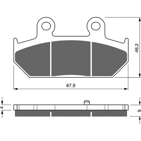 Brzdové obloženie GOLDFREN 265 S33 STREET Zadná