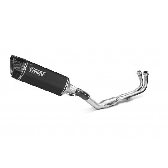 Výfuk kompletný 2x1 MIVV SR-1 Y.073.LR1XB čierna