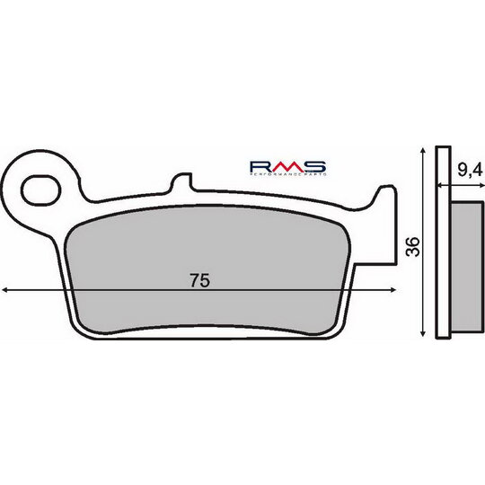 Brzdové obloženie RMS 225102630 organické