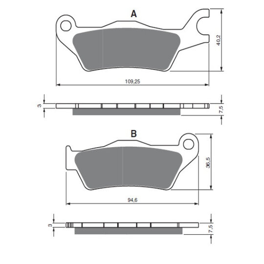 Brzdové obloženie GOLDFREN 381 S33 STREET FRONT