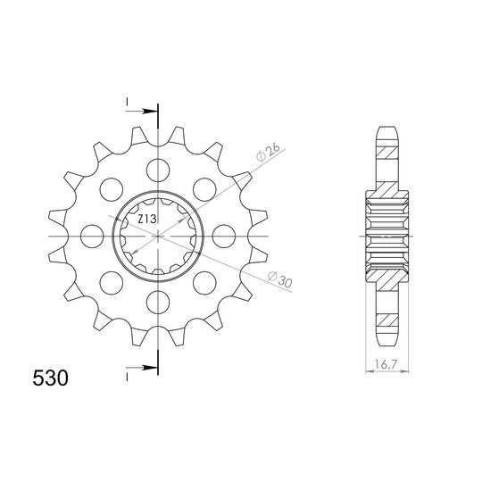 Reťazové koliečko SUPERSPROX CST-333:16 16T, 530