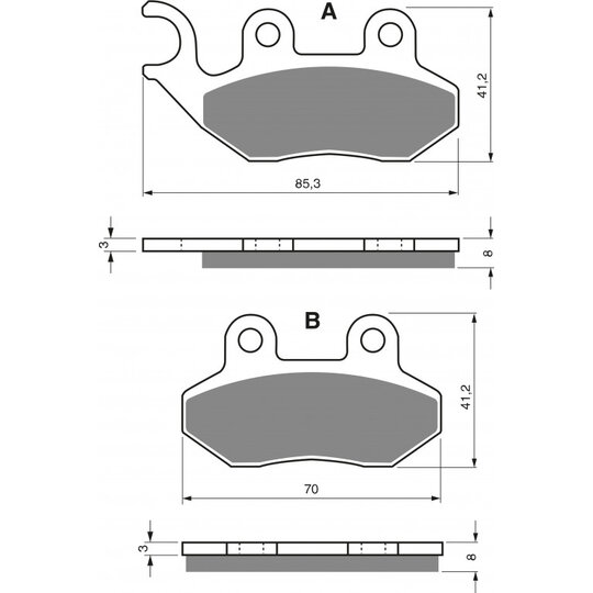 Brzdové obloženie GOLDFREN 174 S33 STREET FRONT