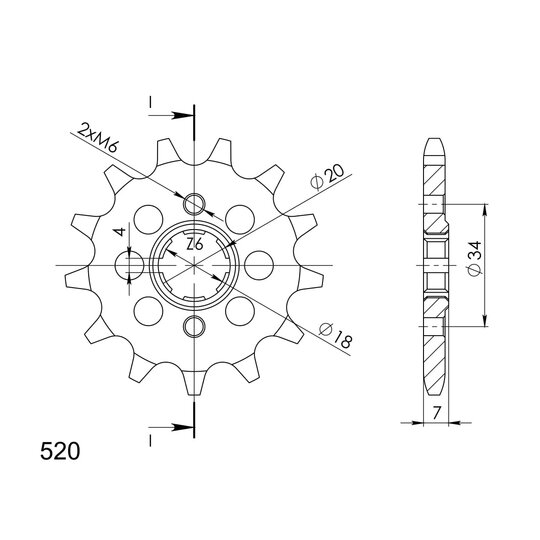 Reťazové koliečko SUPERSPROX CST-329:14 14T, 520