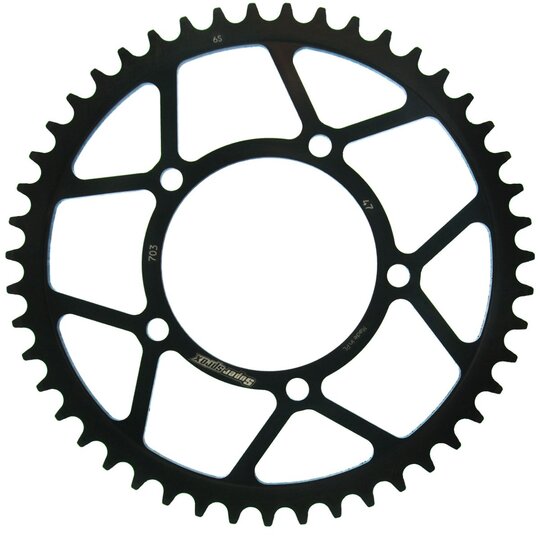 Reťazová rozeta SUPERSPROX RFE-703:47-BLK čierna 47T, 520