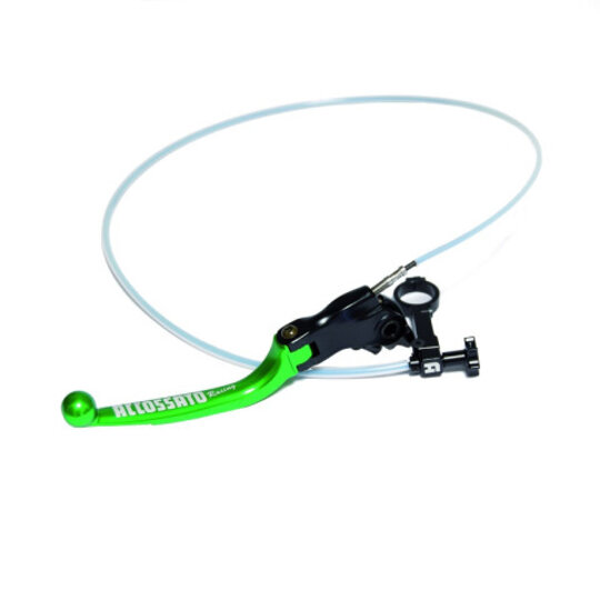 Brzdová páčka ACCOSSATO with integrated remote adjuster for original brake master cylinders folding green