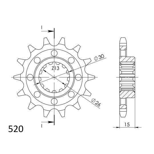 Reťazové koliečko SUPERSPROX CST-1404:15 15T, 520