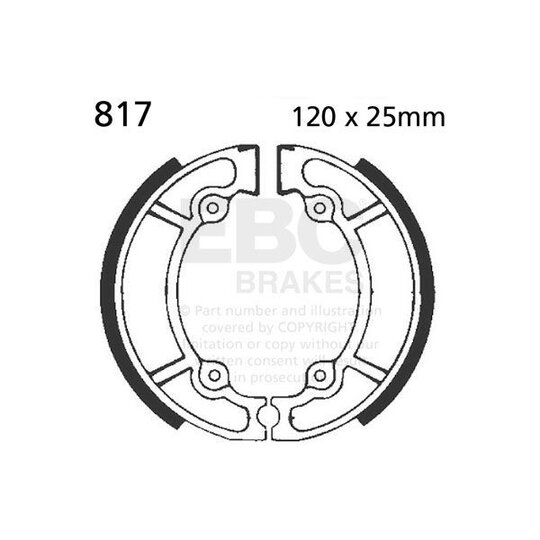 Brzdové čeľuste -sada EBC 817