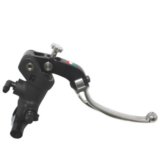 Radial brake master cylinder ACCOSSATO 19 x 19 with folding lever,silver