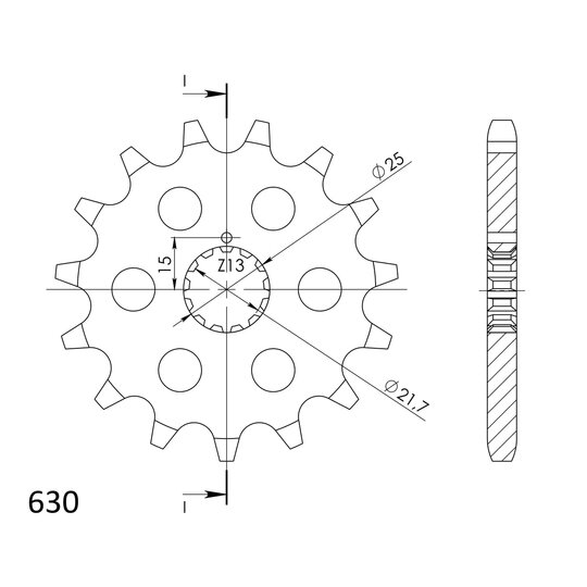 Reťazové koliečko SUPERSPROX CST-518:13 13T, 630