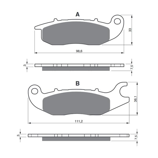 Brzdové obloženie GOLDFREN 210 S3
