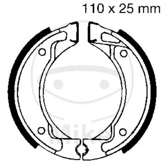 Brzdové čeľuste -sada EBC Y518 vrátane  pružín