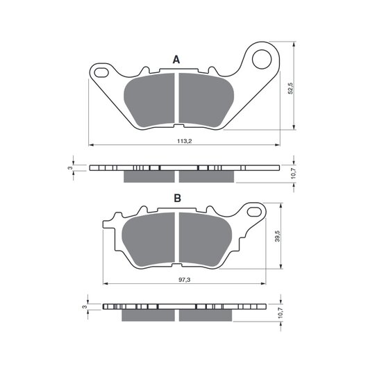 Brzdové obloženie GOLDFREN 370 S33 STREET FRONT