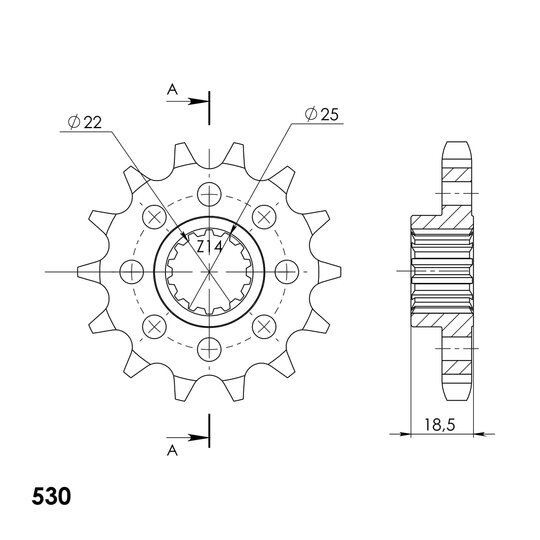 Reťazové koliečko SUPERSPROX CST-4054_530:15 15T, 530