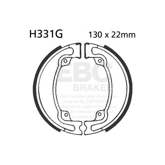Brzdové čeľuste -sada EBC H331G drážkovaný