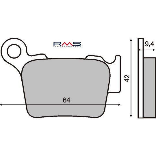 Brzdové obloženie RMS 225100753 organické