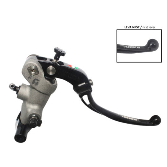 Radial brake master cylinder ACCOSSATO 19 x 17-18-19 with folding lever,black