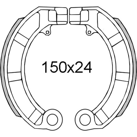 Brzdové čeľuste RMS 225120161 zadná