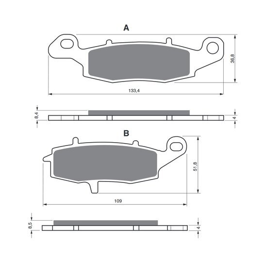 Brzdové obloženie GOLDFREN 124 S33 STREET FRONT