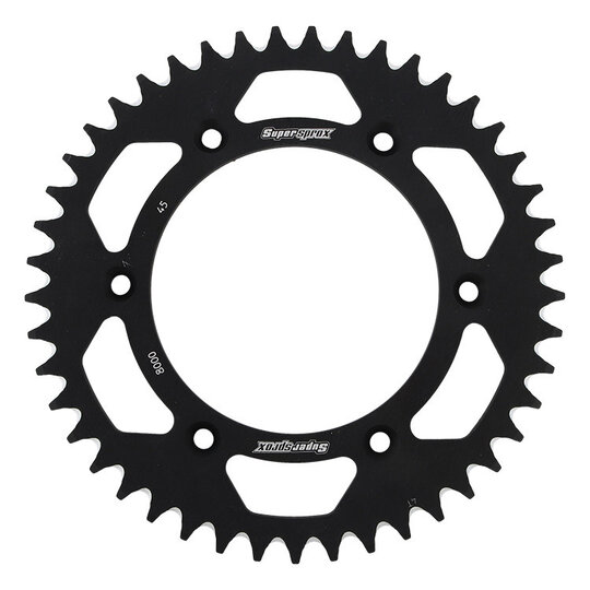 Hliníková reťazová rozeta SUPERSPROX RAL-8000:45-BLK čierna 45T, 520