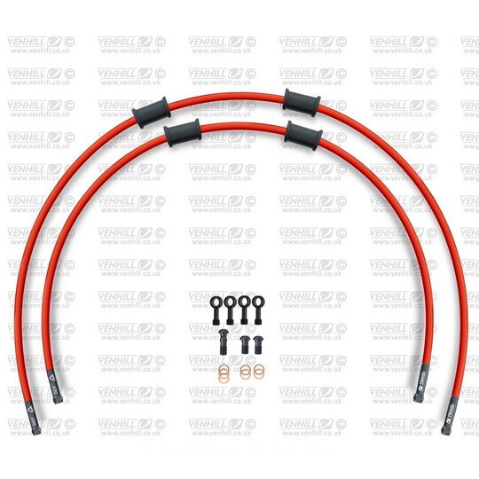 CROSSOVER-predok-sada Venhill POWERHOSEPLUS KAW-7029FB-RD (2 hadice v sade) červené hadice, čierne koncovky