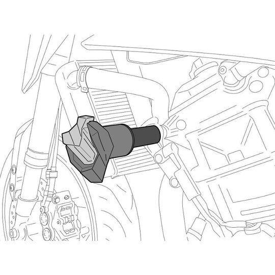 Posuvníky rámu PUIG R19 5584N čierny s šedou gumou