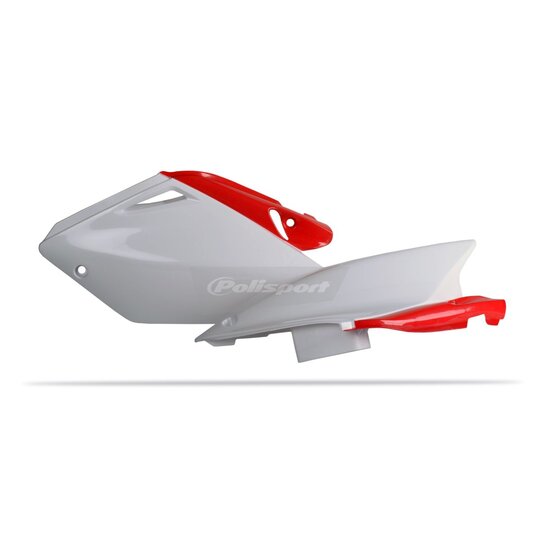 Bočné číslové tabuľky POLISPORT 8601800001 (pár) červeno CR 04/biela