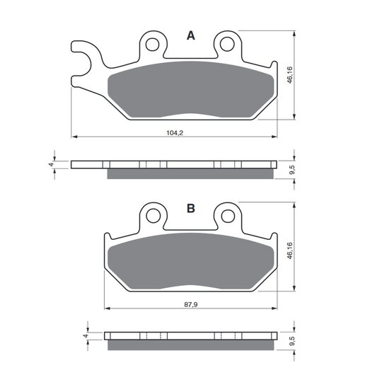 Brzdové obloženie GOLDFREN 033 AD  OFF-ROAD FRONT