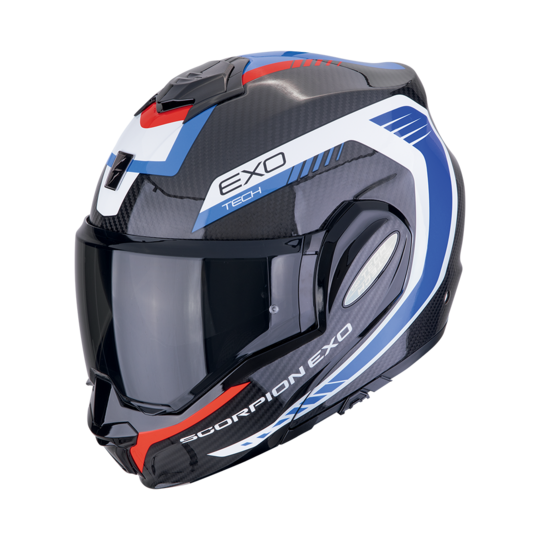 Scorpion prilba exo-tech evo carbon - cosy / black-blue-red - 118-475-296-04